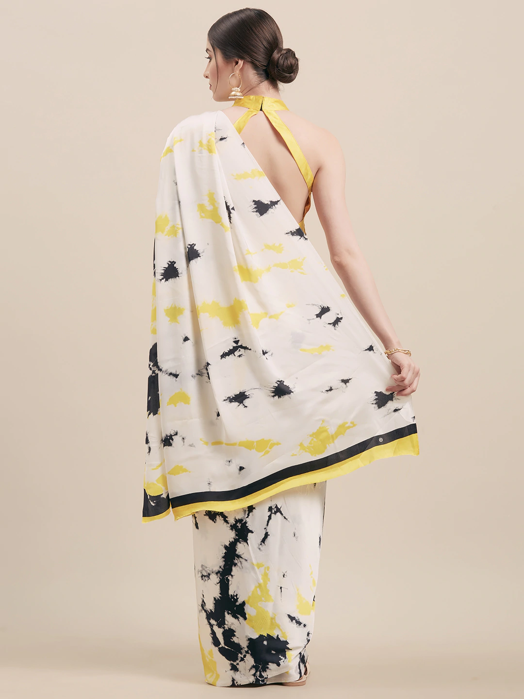 Four Seasons Japan Crepe Printed Saree With Art Silk Blouse