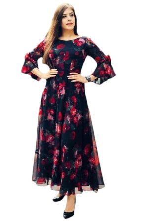 Sensational Floral Georgette Gown